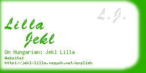 lilla jekl business card